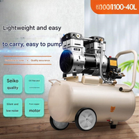 Compresseur d'air à piston Portable 550W avec pompe gonflable silencieuse 220V composant de moteur de noyau de peinture à bois sans huile en vente