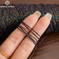 Factory Wholesale Polyester Metallic Cord Yarn Multicolor Black Fancy Rope Yarn Textile Raw Material for Apparel & Crafts