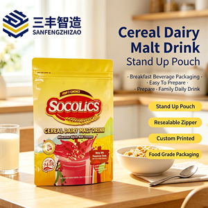Bolsa de Embalaje Flexible Personalizada con Impresión Amarilla para Cereales, Lácteos, Bebidas de Malta - Product Image 2