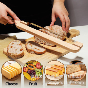 Wooden <b>Bread</b> Saw With Handle Bow Shaped <b>Bread</b> Slicer Toast Cutter Solid Wood <b>Knife</b> For Baking And Kitchen Use - Product Image 4