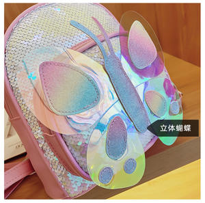 Chanceux Nouveau 2-5 enfants Paillettes Sac À Dos Maternelle Cartable Anti Manque Papillon Belle enfants Sac - Product Image 3