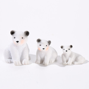 Juego de Figuras de Oso Polar de Resina, Grandes, Medianas y Pequeñas, Decoración Realista de Animales para el Hogar - Product Image 3