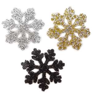 Flocon de neige strass patchs Appliques fer décoratif sur patchs noël vêtements réparation décoration patchs pour accessoire à créer soi-même - Product Image 1