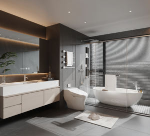 Mueble de Baño Moderno JINGSHUN con Espejo, Impermeable, Almacenamiento Personalizado, Diseño Gratuito <span class=keywords><strong>para</strong></span> Hoteles y Apartamentos, Duradero y Espacioso - Product Image 5