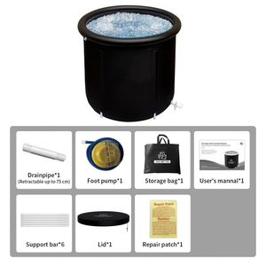 Baignoire Spa Moderne d'Extérieur Pliable et Portable pour Bain de Glace, Baignoire de Plongeon Froide en PVC avec Couvercle Gonflable, Écologique pour la Récupération Sportive - Product Image 3