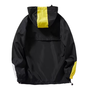Veste coupe-vent vintage pour homme, personnalisée, streetwear, légère, en spandex et polyester, avec fermeture éclair et poche avant - Product Image 1