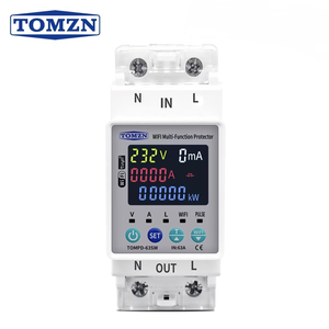 Interrupteur intelligent WIFI TOMZN 63A 110V 230V, compteur Kwh, disjoncteur, minuterie avec protection <span class=keywords><strong>contre</strong></span> la tension, le <span class=keywords><strong>courant</strong></span> et les fuites. - Product Image 1