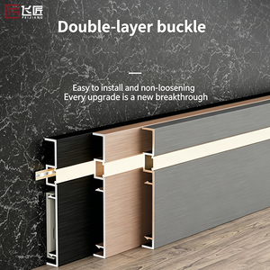 Modern Aluminum Alloy Snap-in Baseboard <strong>LED</strong> <strong>Light</strong> Strip, Suitable For Hotels, Living Rooms And Apartments, Customizable - Product Image 3