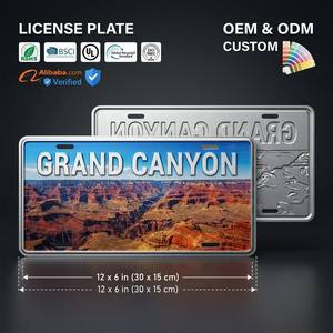 <span class=keywords><strong>Placa</strong></span> de Matrícula de Aluminio 3D Personalizada con Relieve, Parque Nacional de EE. UU., Gran Cañón de California, Yellowstone, Great Smoky, Decoración de Pared, Venta al por Mayor - Product Image 2