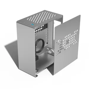 Super Small Size Mini Desktop PC Chassis Micro Computer Mini ITX Table Aluminum PC Case Accessories for Gaming Office Home Us