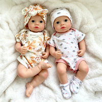 Poupées Reborn en Silicone LouLou de 18 Pouces, Yeux Ouverts/Refermés, Jouets pour Bébés Nouveaux-nés, Poupées Compagnon pour Nourrissons