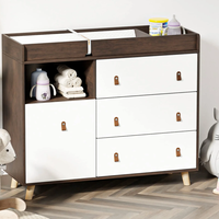 Table à langer pour bébé Table de pépinière à 4 tiroirs Commode Table à langer