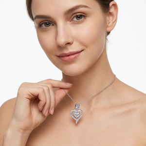 Collier pendentif attrape-rêves en argent sterling 925 avec moissanite colorée ZC-XGP68 pour femme, classique, luxueux, tendance, mariage, fiançailles - Product Image 4