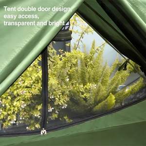 Lit de camp portable haut de gamme avec de grands compartiments de rangement et un loft pour l'équipement pour un camping organisé - Product Image 4