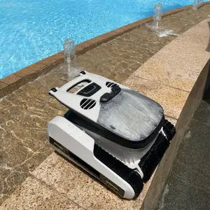 Barato Wall Mounted impermeável sem fio automático Robotic Natação Spa Piscina Robot Cleaner Com Comprimento Do Cabo Longo