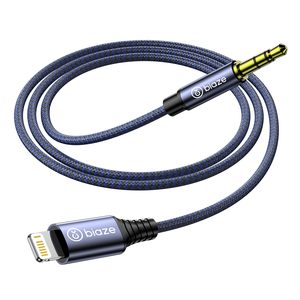 อะแดปเตอร์แปลง Biaze สำหรับ iPhone4/5/<span class=keywords><strong>7</strong></span>/8/<span class=keywords><strong>11</strong></span>/12 เป็น 3.5 มม. แบบตัวผู้ต่อตัวผู้ พร้อมปลอกหุ้มไนลอนและฟอยล์ป้องกันสัญญาณ สำหรับสมาร์ทโฟน <span class=keywords><strong>สาย</strong></span>สัญญาณเสียง <span class=keywords><strong>AUX</strong></span> <span class=keywords><strong>ใน</strong></span>รถยนต์ - Product Image 1