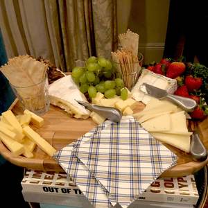 Planche à découper en bambou pour fromage, charcuterie avec couteau Sete Assiette <span class=keywords><strong>de</strong></span> service, beau cadeau pour maman, plateau en bois Plateau à fromage - Product Image 4