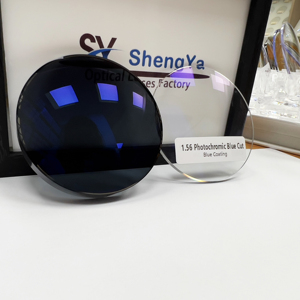Lentes ópticas Factory 1,49 Super Hydrophobic HMC 1,56 Blue Cut Fotocromático CR39 Lentes semiacabadas - Product Image 1