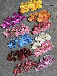 Orquídeas artificiales de látex para decoración de boda, orquídeas artificiales de mariposas de tacto Real, venta al por mayor - Product Image 4