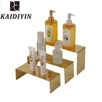 Étagère de présentation en forme de U en acier inoxydable doré pour comptoir, supports pour parfum, sac à main, chaussures, sac à main, présentoir de rangement