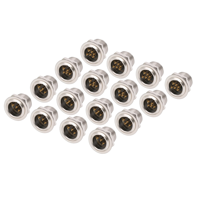 10pcs Mini XLR 4P Male Plug Panel Connector Chassis Socket Audio & Video MIC