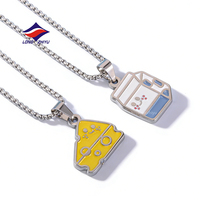 LZY 20 Jahre Maßgeschneidertes Design mit Ihrem Logo 2D Zinklegierung QR-Code Hundemarke Halskette Kette Vernickelt Weiche Emaille Namensanhänger mit Kette