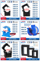 Transformador de Corriente de Núcleo Dividido NJXSE OPCT35AGL 100A 200A 300A 400A 500A 600A 5A 1A para Medición