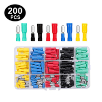 200 pièces 5 couleurs mâle femelle connecteur de balle bornes à sertir câblage