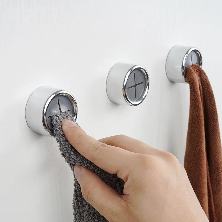 Auto-adesivo Wall Dish Towel Hook, Punch Free Towel Plug Holder para banheiro, cozinha e casa