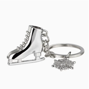 Porte-clés rond en alliage <span class=keywords><strong>de</strong></span> zinc personnalisé, motif chaussures <span class=keywords><strong>de</strong></span> skate, patins, <span class=keywords><strong>jeux</strong></span> <span class=keywords><strong>de</strong></span> neige, hiver, avec support pour pièce <span class=keywords><strong>de</strong></span> monnaie - Product Image 4