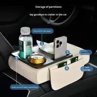 Support de console de voiture Xiantong 5-en-1 personnalisable en gros, modèle 819, 35*19*7, avec rehausseur, porte-gobelet et rangement pour téléphone portable