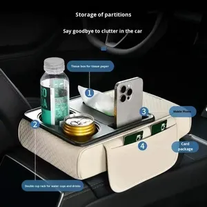 Support de console de voiture Xiantong 5-en-1 personnalisable en gros, modèle 819, 35*19*7, avec rehausseur, porte-gobelet et rangement pour téléphone portable - Product Image 2