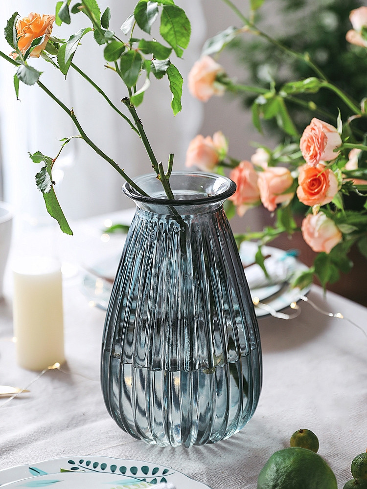 Factory Produced Wholesale Glass Flower Vase for Home Decor