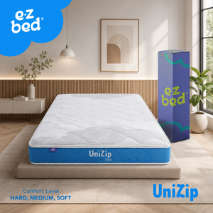 เลือกที่นอนที่ให้ความสบายแบบใช้งานได้จริงด้วยสปริงพ็อกเก็ต UniZip ขนาด 25 ซม. ให้สัมผัสนุ่มสบาย พร้อมซิปสำหรับการดูแลรักษาง่าย - Product Image 1
