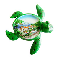 FH1010 Personnalisé Résine Souvenir Touristique 3d Tortue De Mer Tortue Italie Souvenir Aimant De Réfrigérateur