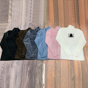 เสื้อแขนยาวผู้หญิงผ้ากำมะหยี่ประดับเพชรพลอย รุ่นใหม่ล่าสุด คอเต่า ทรงปกติ เสื้อยืดแขนยาวสั่งทำพิเศษ - Product Image 5