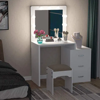 Nouvelle commode avec miroir meubles de chambre à coucher maquillage coiffeuse acrylique femme soirée commode