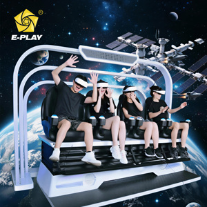 Simulateur de cinéma VR 9D Eplay 4 places avec chaise à mouvement pour simulateur de vol, équipement commercial pour aire de jeux pour enfants - Product Image 1