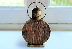 Candelabro Vintage de Metal antiguo, soporte de luz de té, lámpara Hurricane - Product Image 6