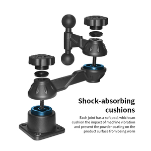 Aluminum Horizontal Vertical Swing Arm Mount With Double Ball for Lowrance and Humminbird Fish Finder Ball Mount - Product Image 6