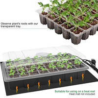 Mini propagateur plante graine plateau de démarrage serre humidité ventilé dômes Base Kit de jardinage avec matière plastique plateaux de semis