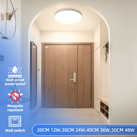 2025 plafonniers à la maison modernes nordiques couverture acrylique Ultra-mince lumen élevé LED métal de base à intensité variable IP66 évalué 3000K-6000K couleur