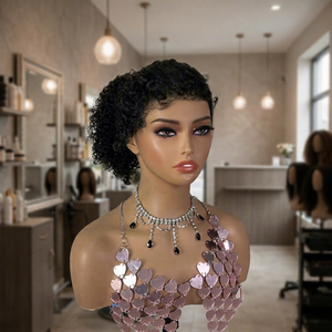 SDD 360 for for Curl <b>Wig</b> Super Double Drawn Remy Hair 100% Virgin Peruvian Human Pissy Curly Glueless Full Density - Product Image 1