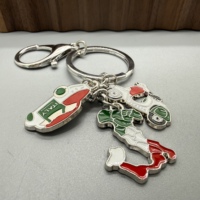 Porte-clés souvenir personnalisé en métal de l'Italie, carte italienne, charms vintage Vespa, émail doux, haute qualité, cadeau touristique, porte-clés