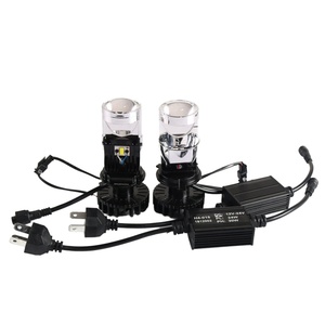 Sanvi Newest Mini H4 LED Projector Lens Headlights 10V-15V 28W 2500LM Car LED Headlight Bulbs High Low Beam Replace H4 Halogen - Product Image 1