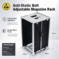 Supports de magazines en acier et plastique avec réglage de la ceinture de protection ESD, COP-803D KEXING 355*320*563MM, 50 couches, résistant à la chaleur, 80