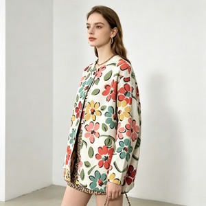 <span class=keywords><strong>Cardigan</strong></span> in Maglia da <span class=keywords><strong>Donna</strong></span> per Tutte le Stagioni, Versatile con Bottoni Frontali, <span class=keywords><strong>Oversize</strong></span>, Stile Vintage Boho con Stampa Floreale, Morbido per Uso Quotidiano - Product Image 2