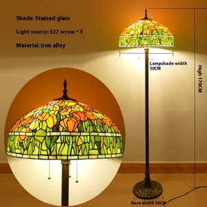 <span class=keywords><strong>20</strong></span> \ "Mỹ Retro handmade LED Đèn sàn cho phòng khách & phòng ngủ Tiffany kính màu cơ thể sắt trang trí nội thất nhà máy - Product Image 2