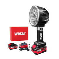 WOSAI L022 Lampe de travail LED sans fil 20V P70+COB Double lumière 1030LM IP55 Projecteur portable rechargeable avec fonction stroboscopique Garantie 1 an