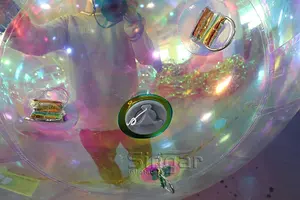 Burbujas de globo de espejo iridiscente transparente bola metálica para decoración de fiesta de boda